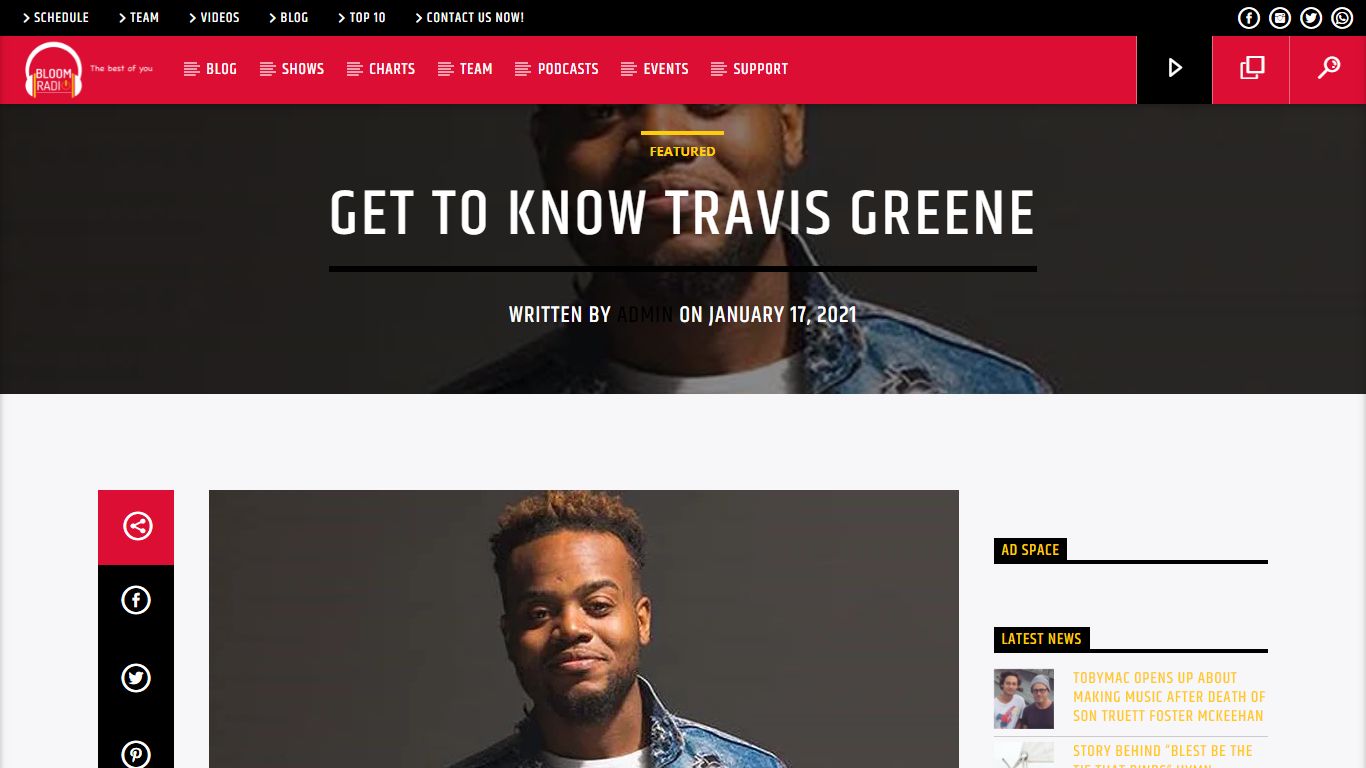 GET TO KNOW TRAVIS GREENE – Bloom Radio
